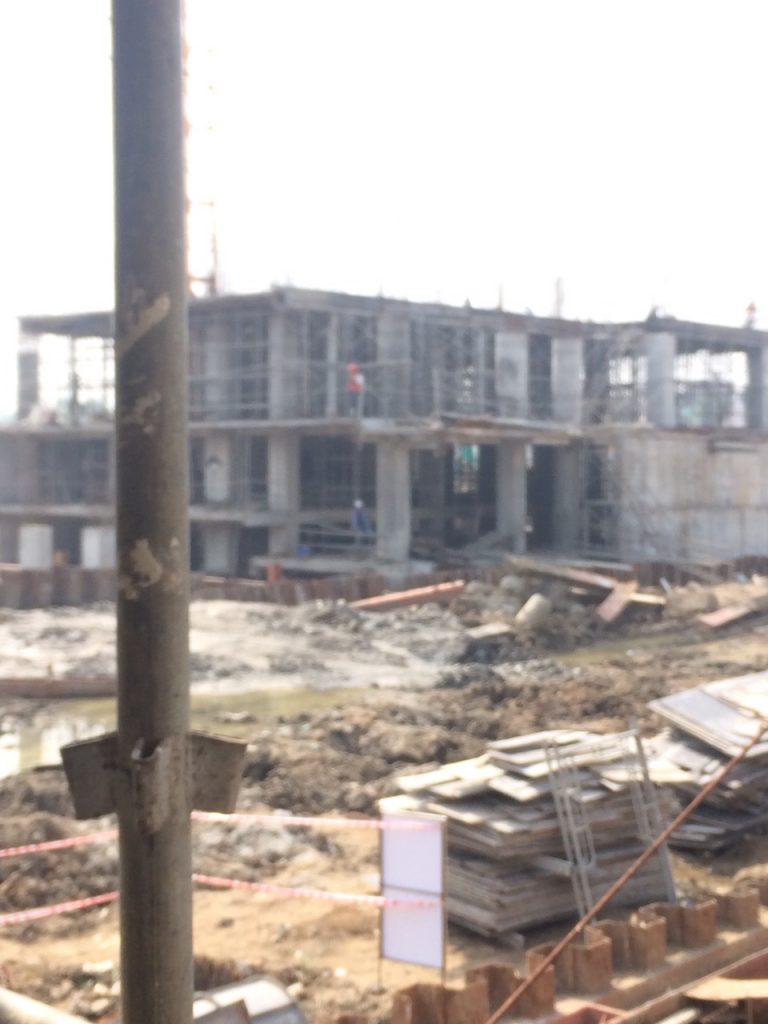 Dự án đang thi công những tầng đầu tiên