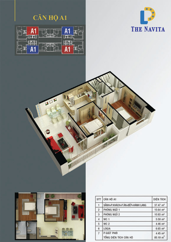 Thiết kế căn hộ A1