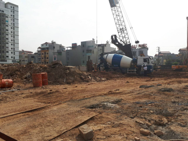 Dự án đang tiếp tục tục thi công móng