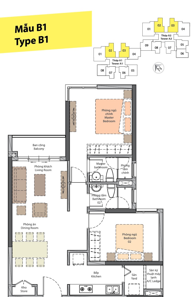 Thiết kế căn hộ B1