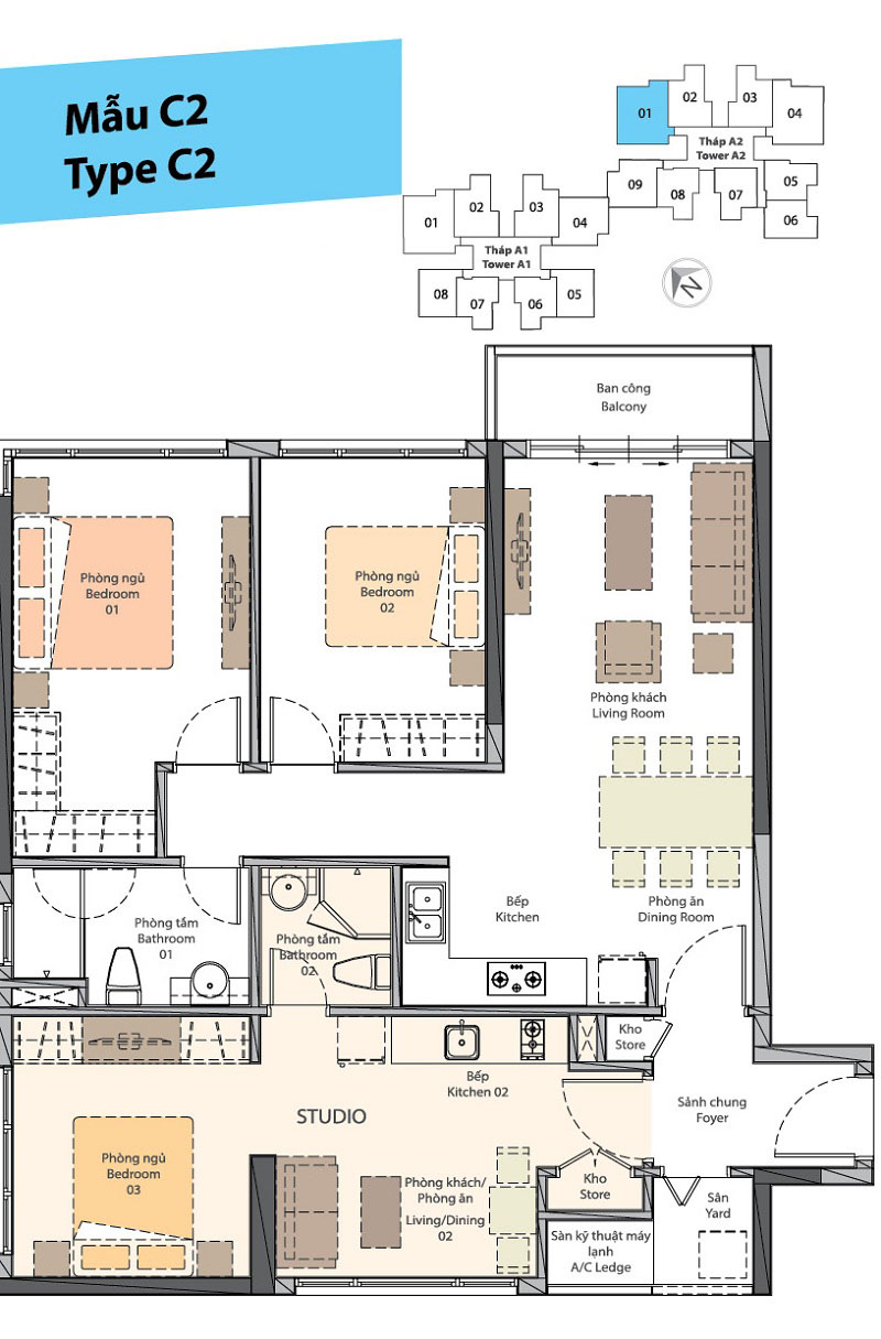 Thiết kế căn hộ C2
