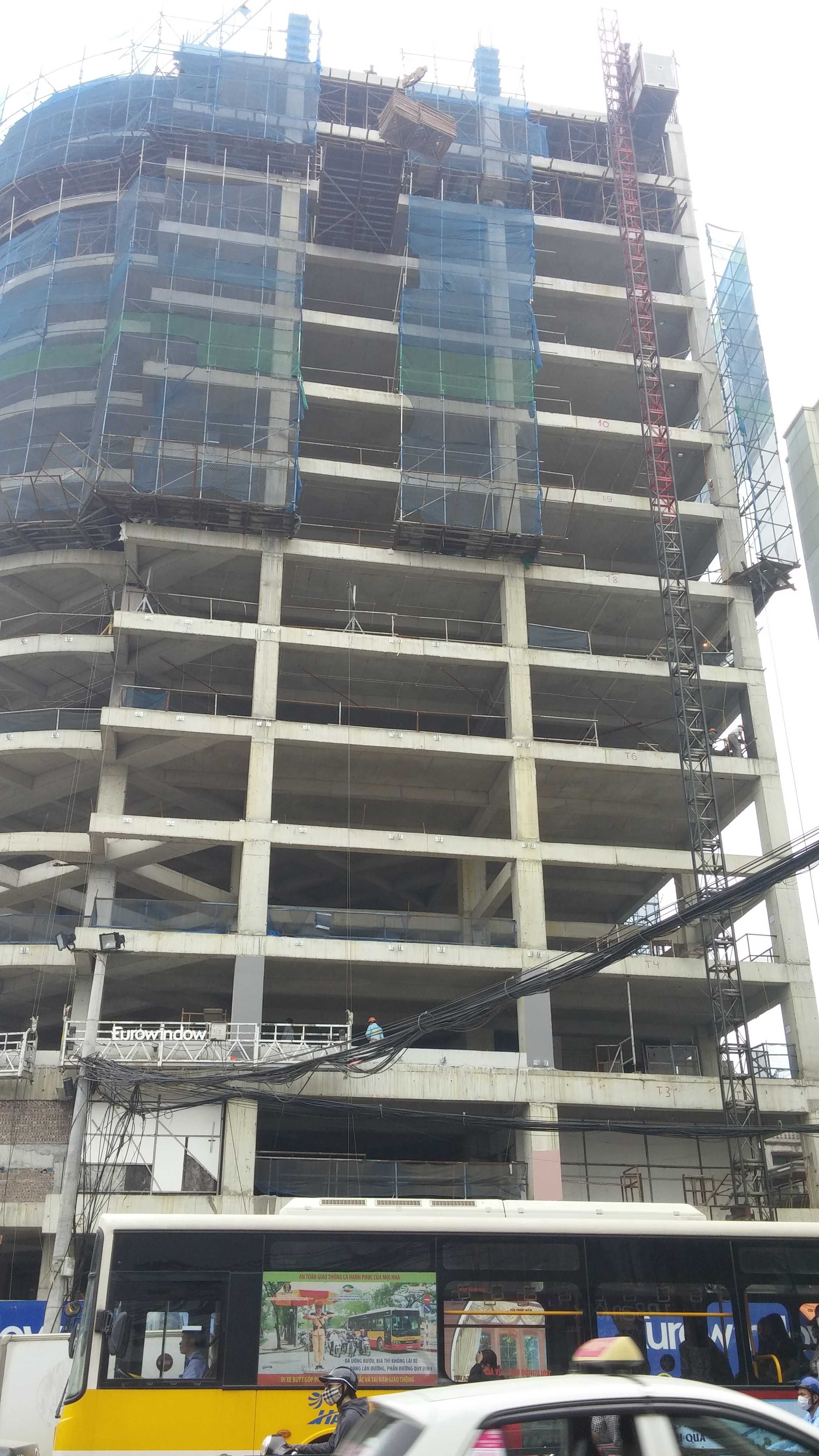 Dự án đang thi công tới mặt sàn tầng 15