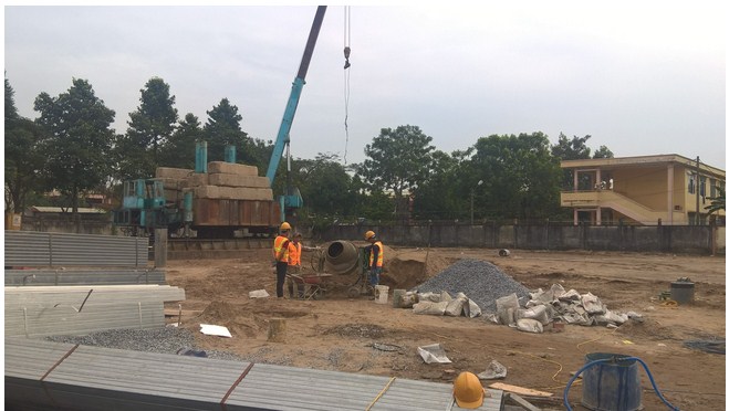 Dự án đang thi công hạ tầng