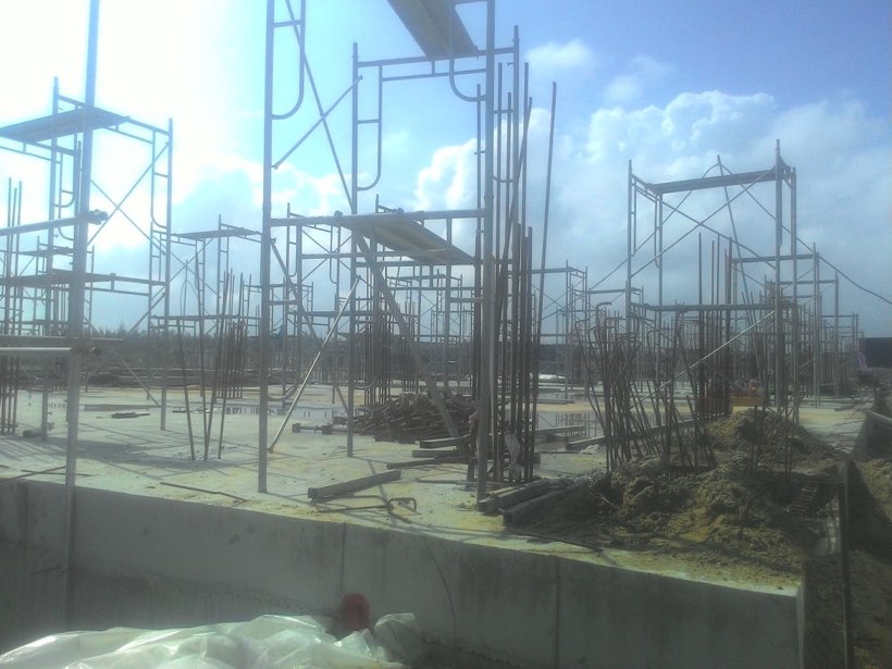 Dự án đang thi công mặt sàn tầng 1