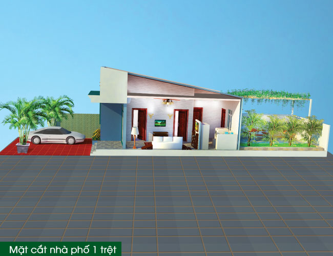 Mặt cắt nhà phố