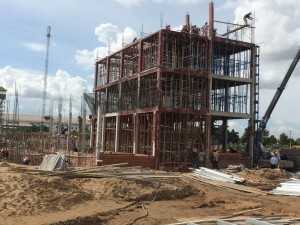 Dự án đang gấp rút xây dựng Nhà mẫu của các căn Shophouse