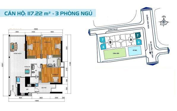 Thiết kế căn hộ 117.22 m2