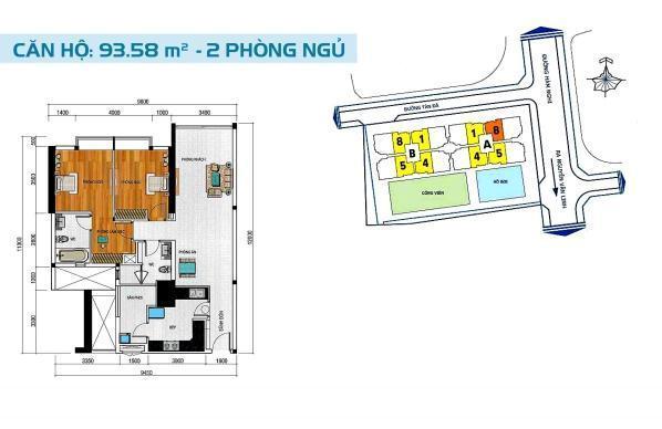 Thiết kế căn hộ 93.58 m2