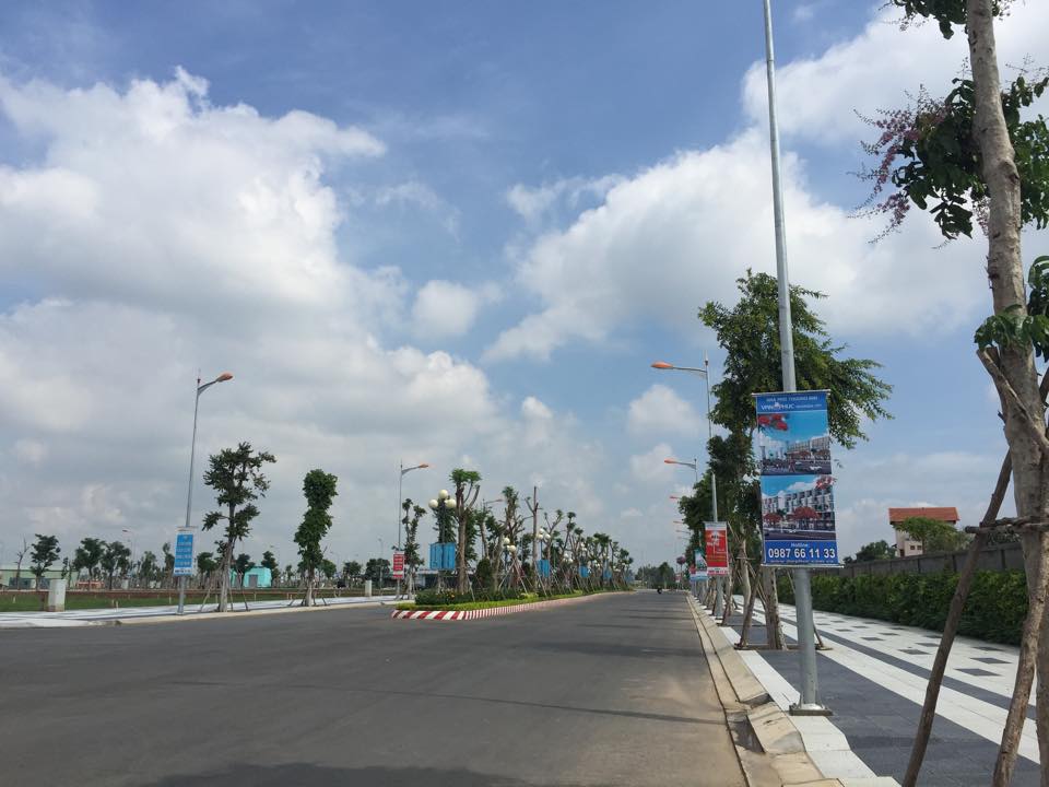 Đường nội khu Vạn Phúc Riverside hoàn thiện