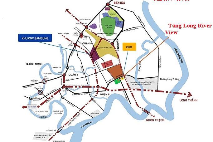 Vị trí dự án Tăng Long River View