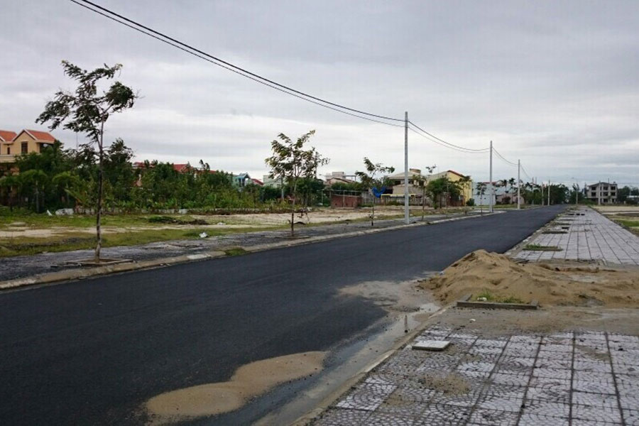 Khu dân cư Trảng Kèo đang hoàn thiện đường nội khu