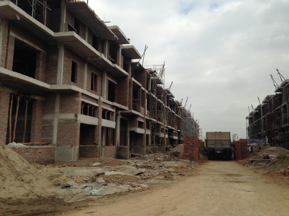 Khu nhà biệt thự lô K đang hoàn thiện phần thô