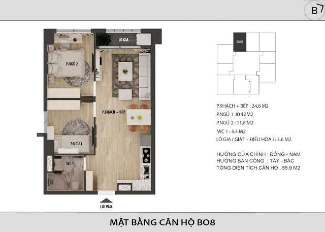 Thiết kế căn hộ BO8