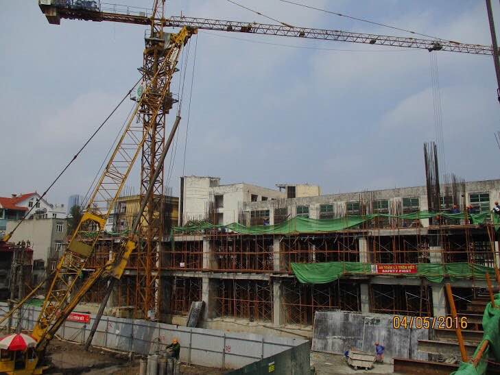 Dự án Hong Kong Tower đang thi công tới mặt sàn tầng 3, tiến độ dự án chủ đầu tư đưa ra là 8 ngày/sàn.