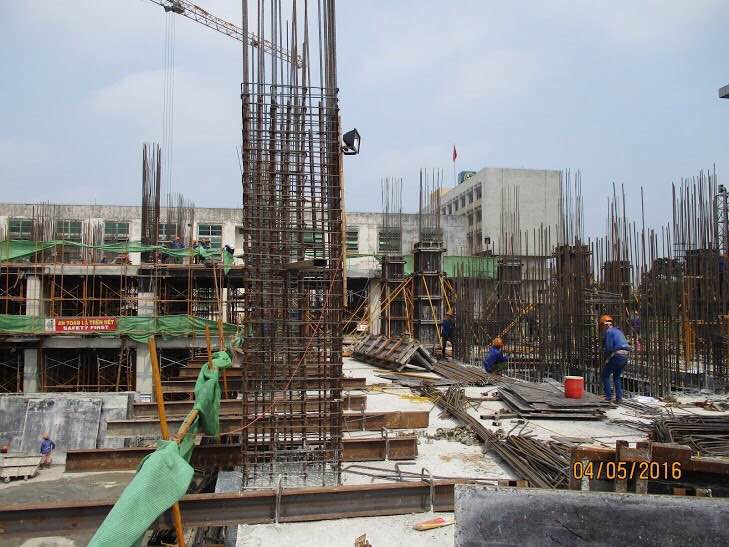 Dự án Hong Kong Tower đang thi công tới mặt sàn tầng 3, tiến độ dự án chủ đầu tư đưa ra là 8 ngày/sàn.