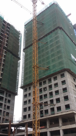 Hoàn thành đổ xong bê tông sàn 23 Tháp A và 23 tháp B