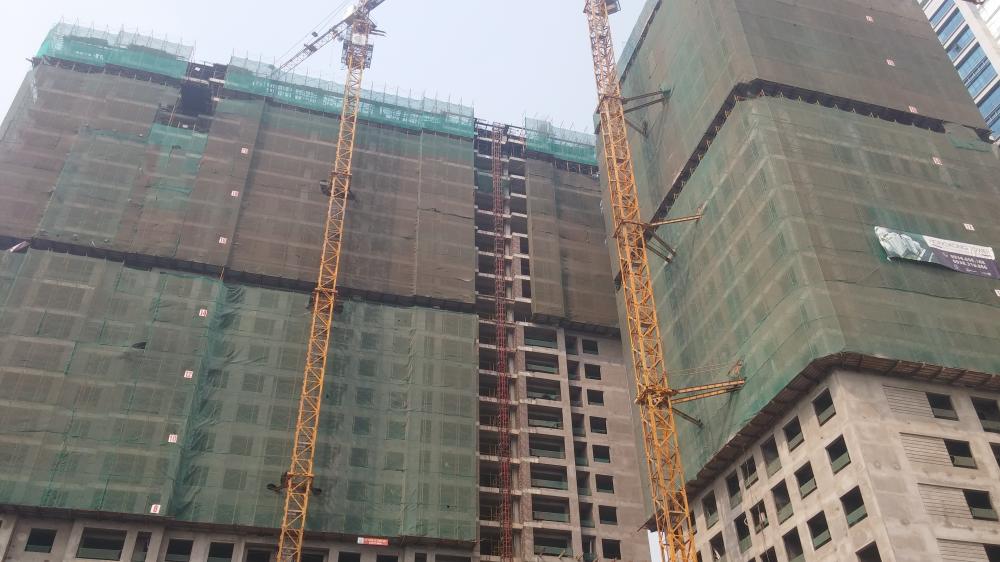Dự án đang thi công tới mặt sàn tầng 25