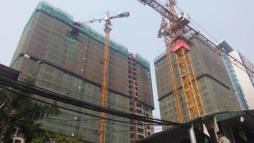 Dự án đang thi công tới mặt sàn tầng 25