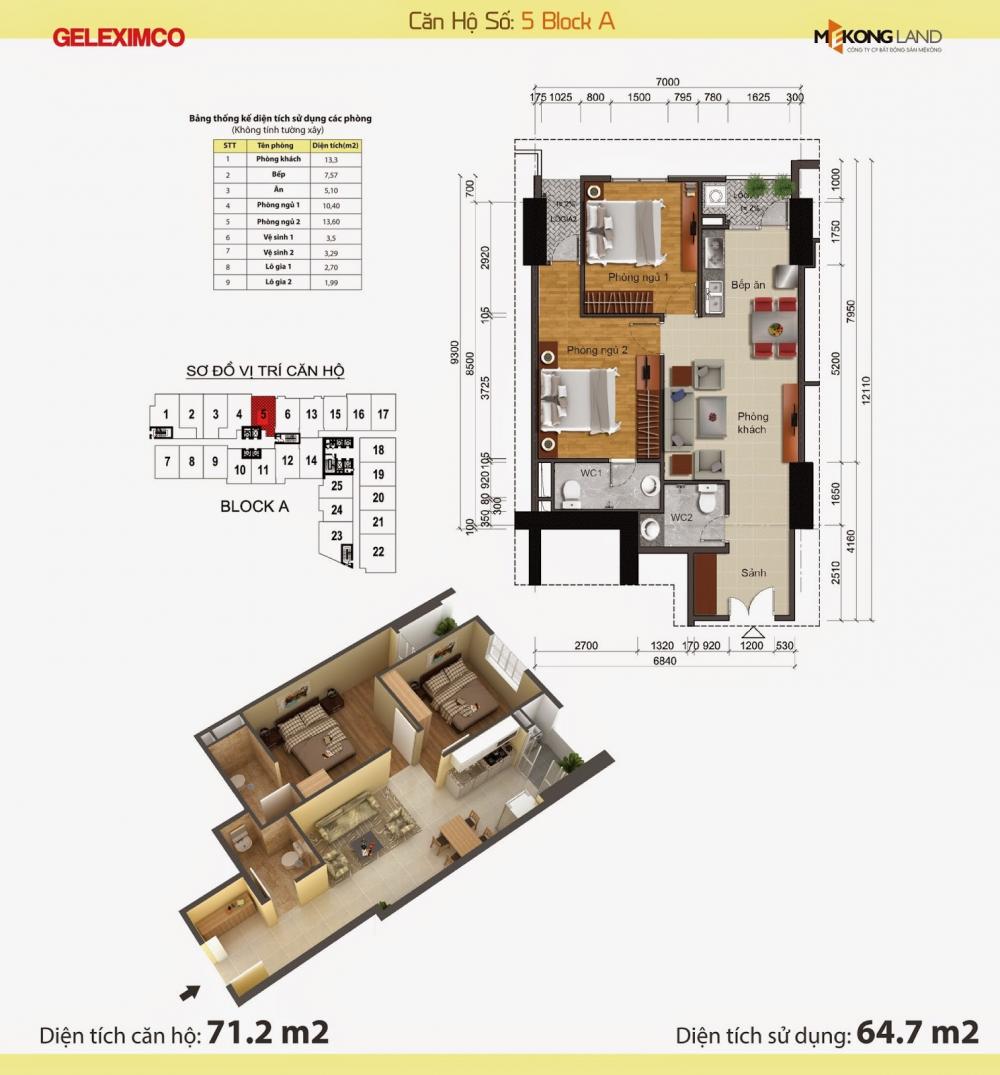 Thiết kế căn hộ 5A