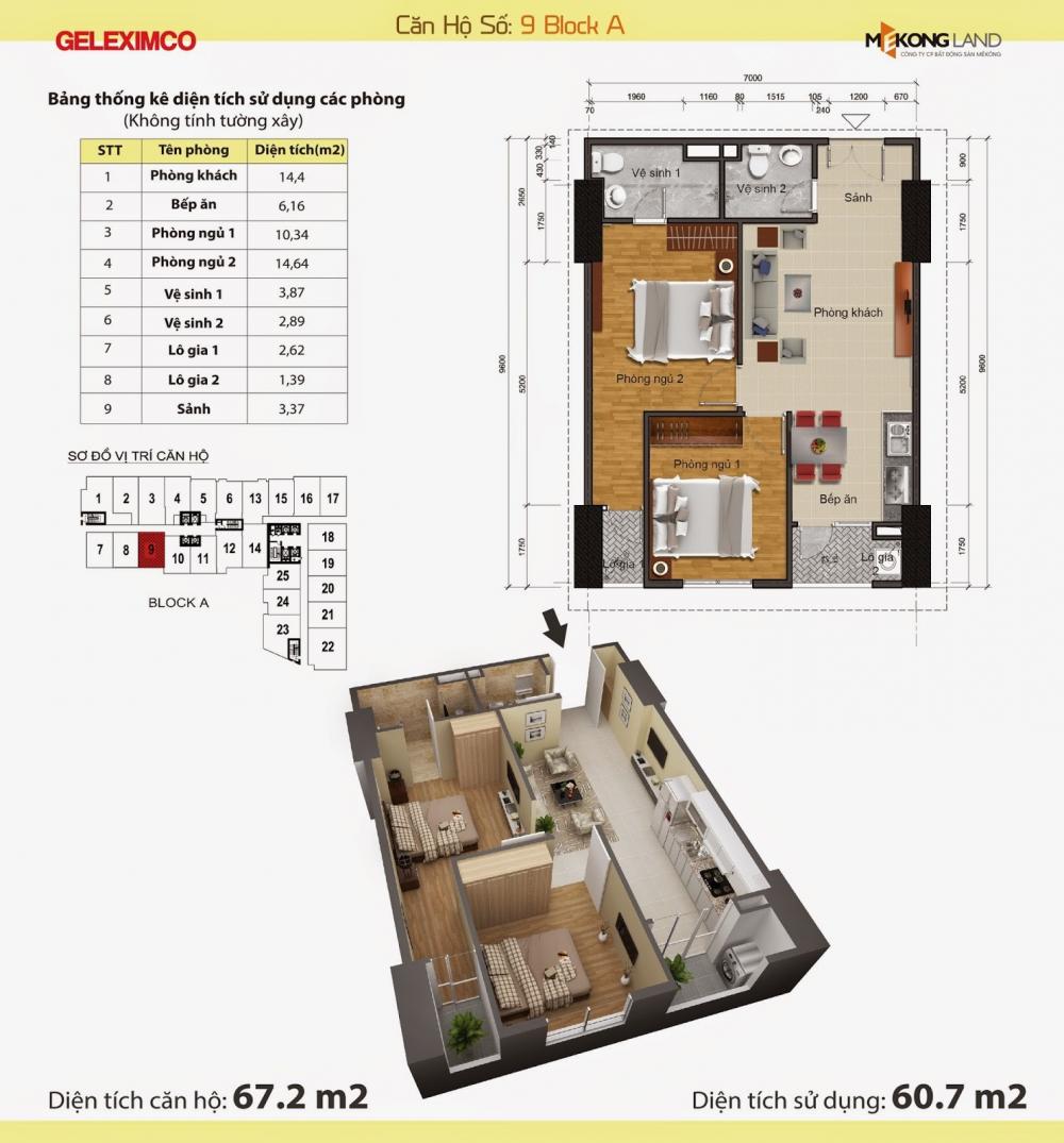 Thiết kế căn hộ 9A