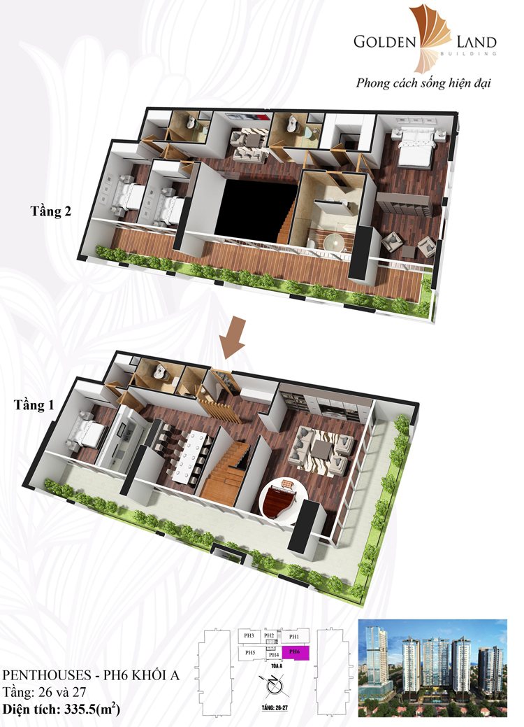 Thiết kế căn hộ PH6