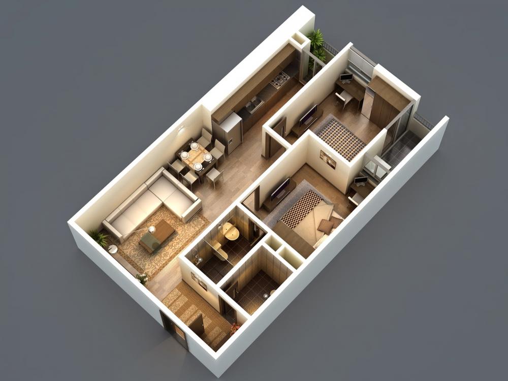 Thiết kế căn hộ 72m2
