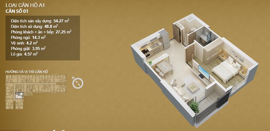 Thiết kế căn hộ A1