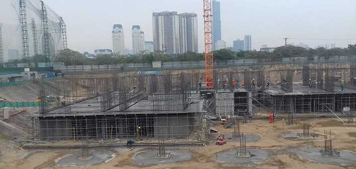 Dự án đang thi công tầng 1