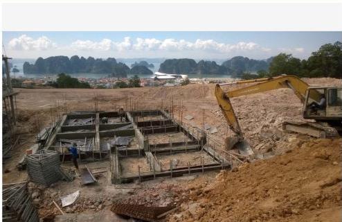 Dự án đang thi công tầng 1