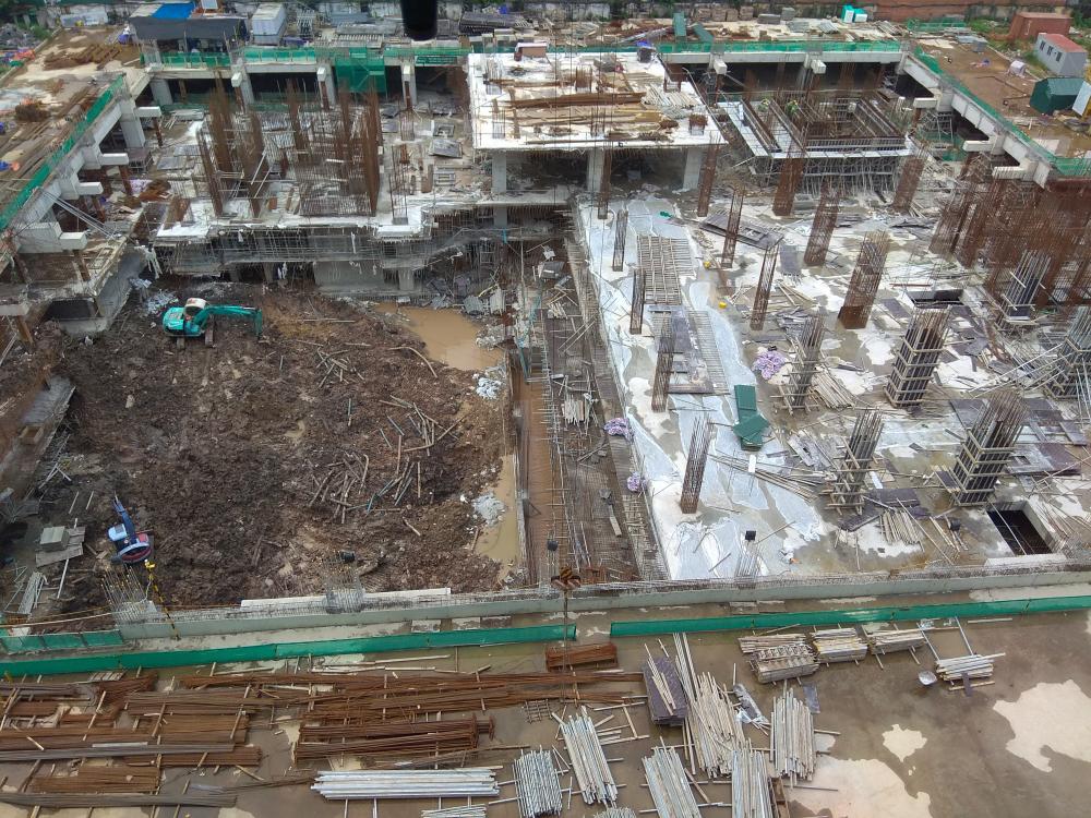 Dự án đang tiếp tục thi công móng, hầm