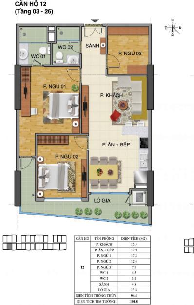 Thiết kế căn hộ 12