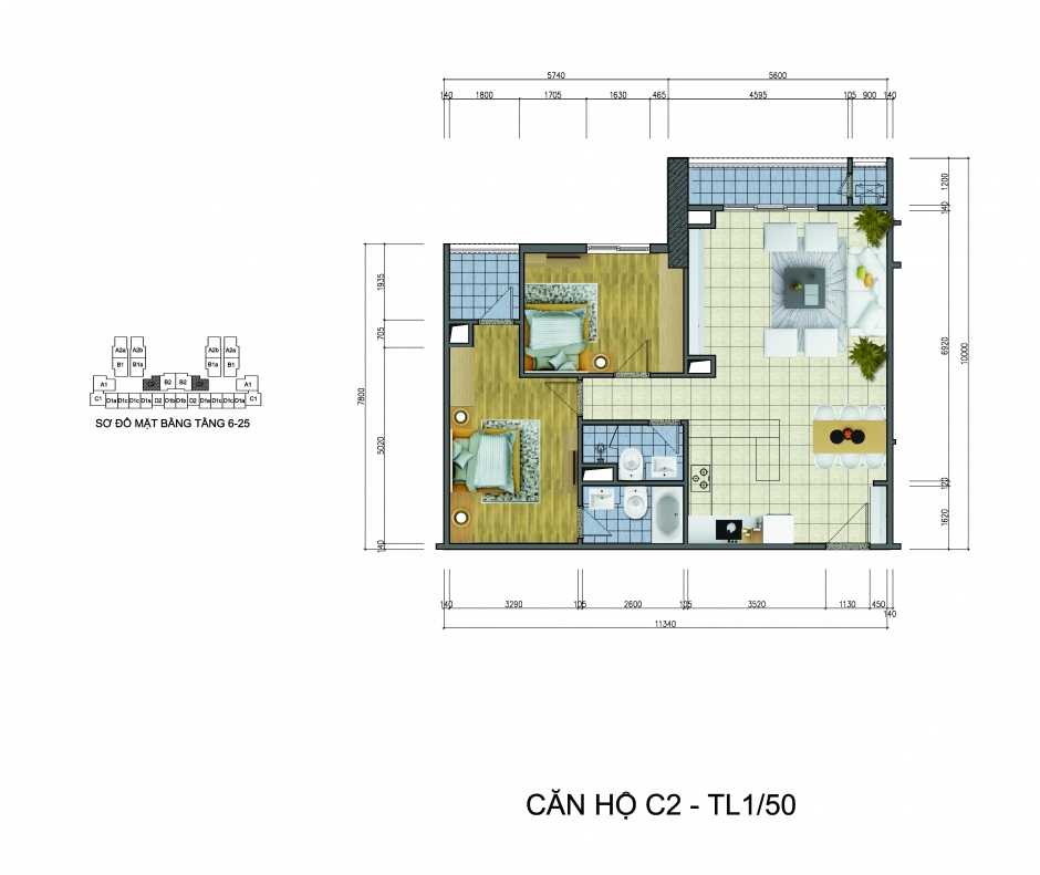 Thiết kế căn hộ C2