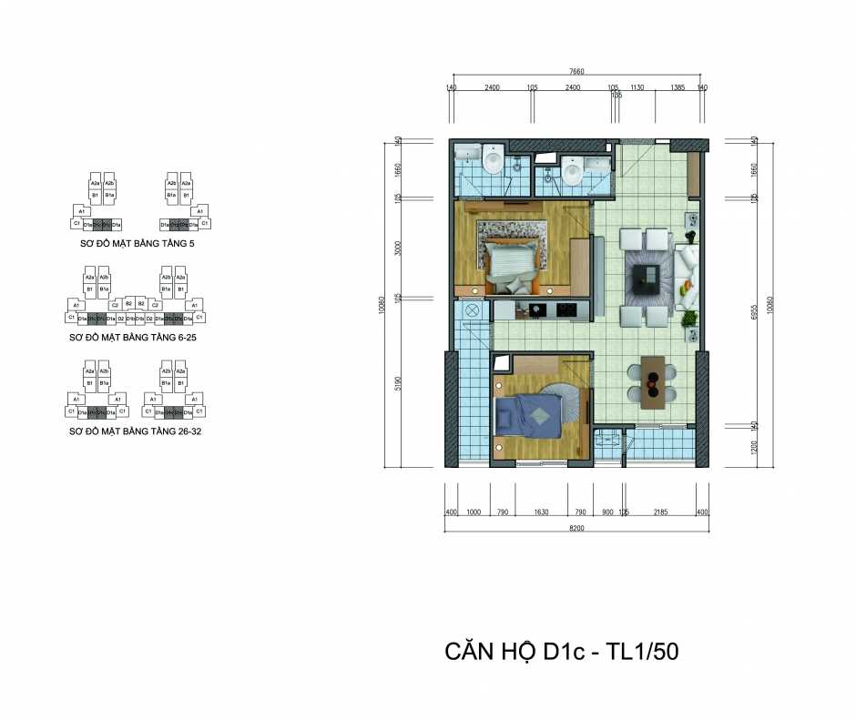 Thiết kế căn hộ D1c