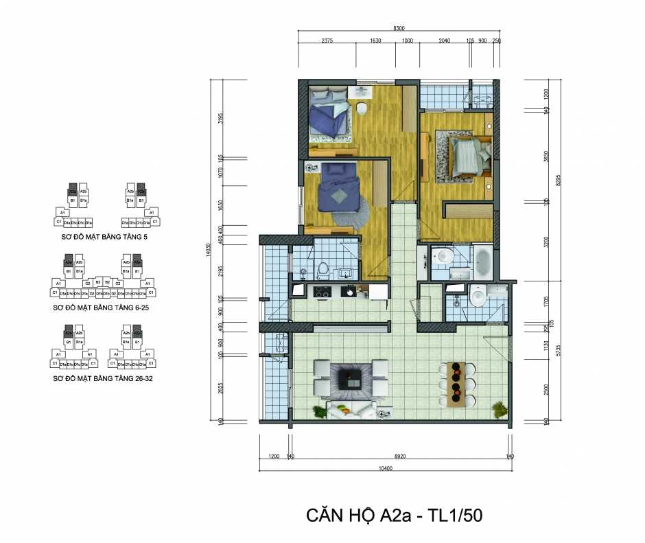 Thiết kế căn hộ A2a