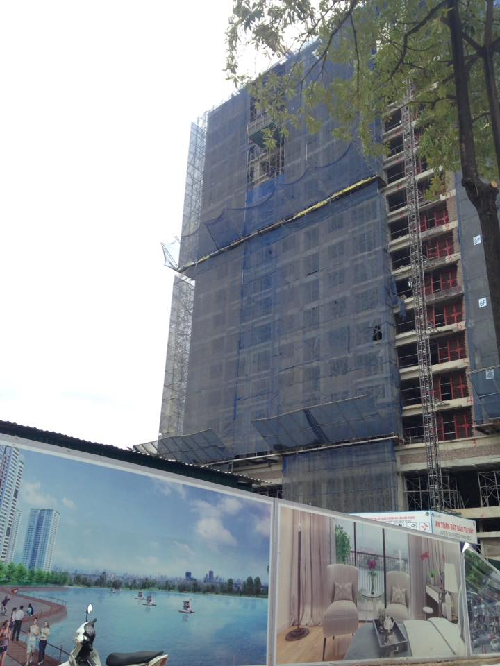 Dự án đang thi công tới mặt sàn tầng 20