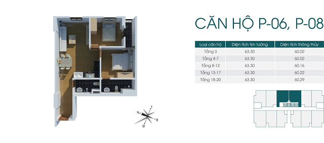 Thiết kế căn hộ P-06