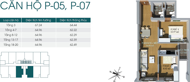Thiết kế căn hộ P-05