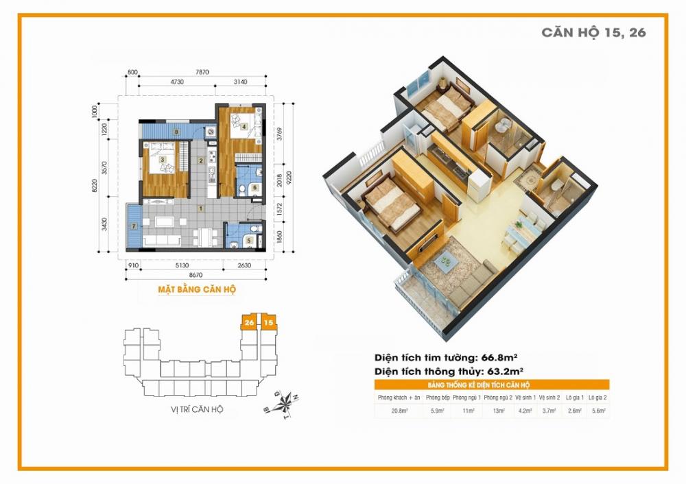 Thiết kế căn hộ 15, 26
