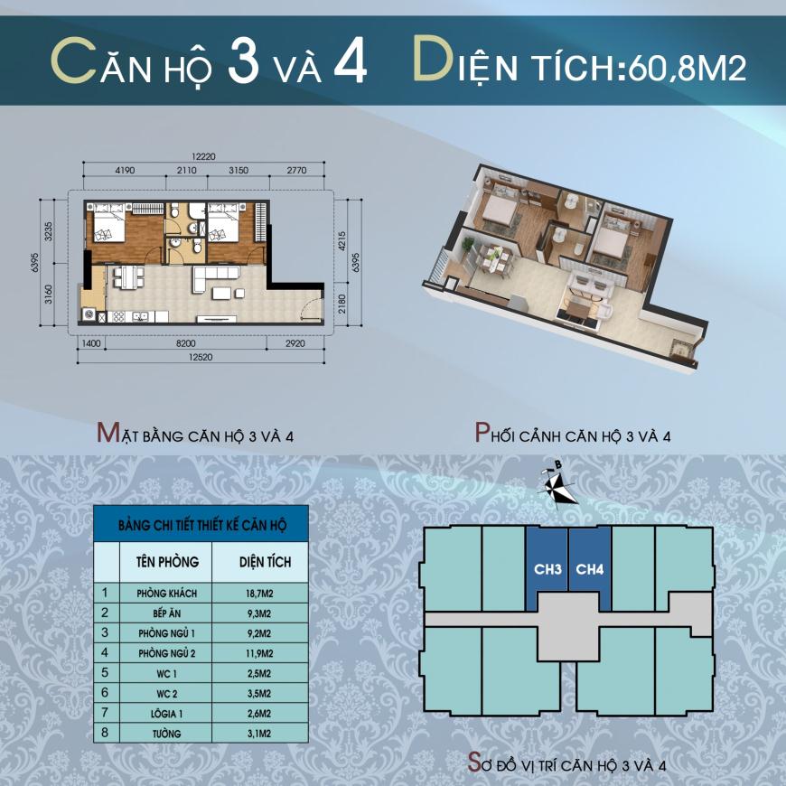 Thiết kế căn hộ 3 và 4