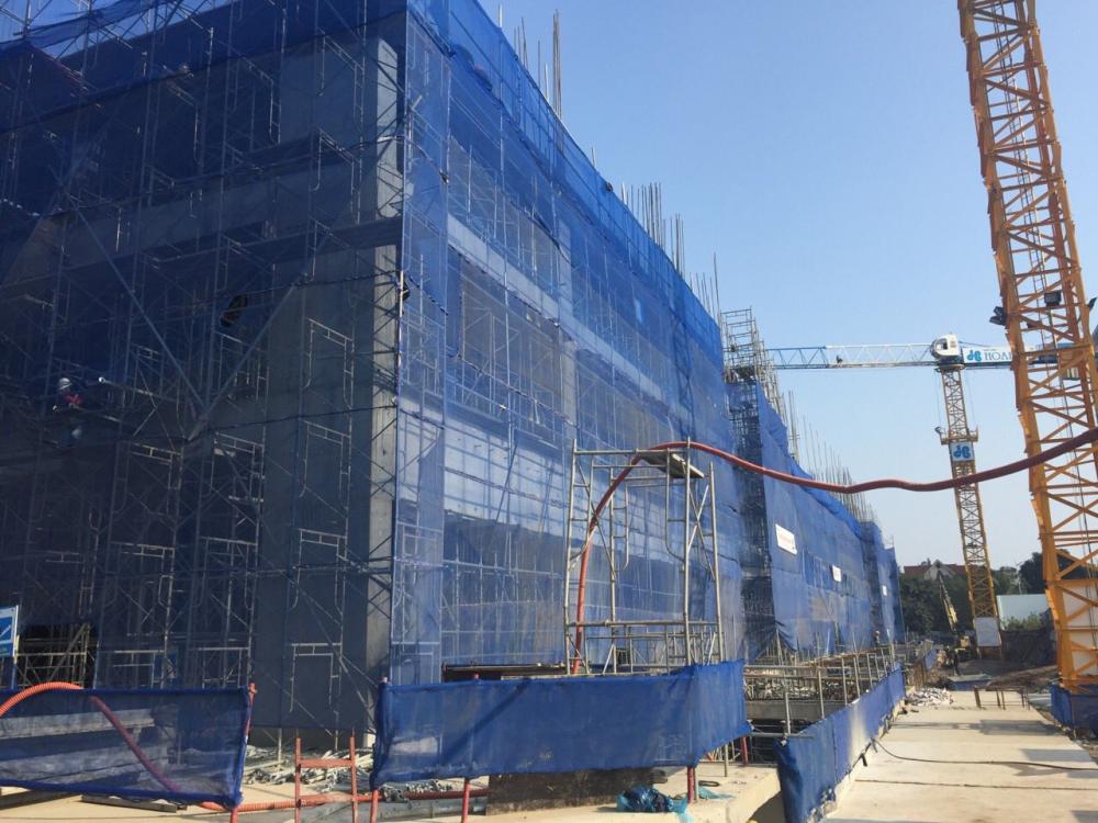 Tòa C và D đang xây dựng cột vách tầng 2 và dầm sàn tầng 3