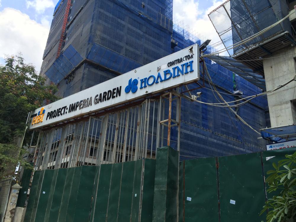 Dự án đang thi công tầng 22