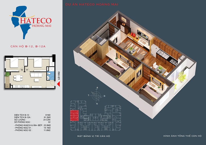 Thiết kế căn hộ B-12A