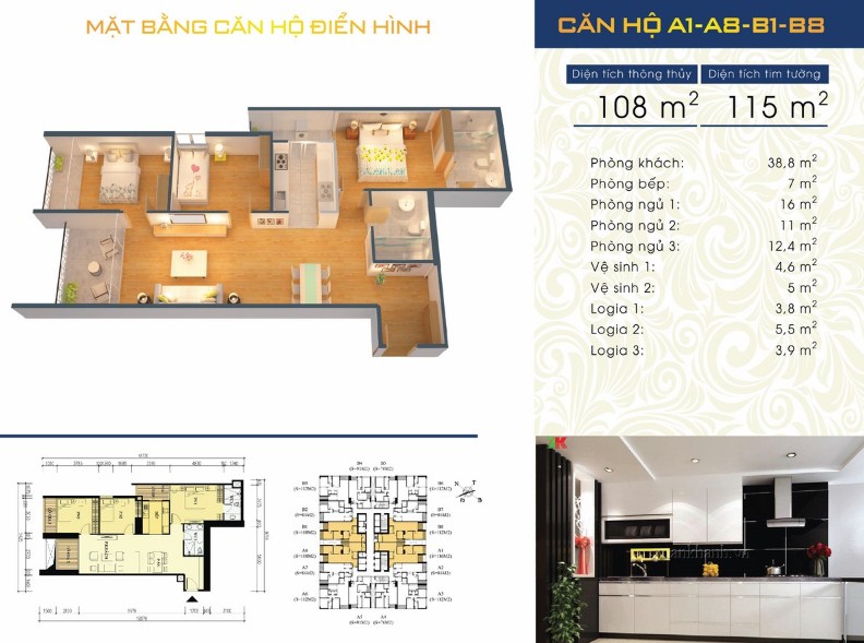 Thiết kế căn hộ A1-A8-B1-B8