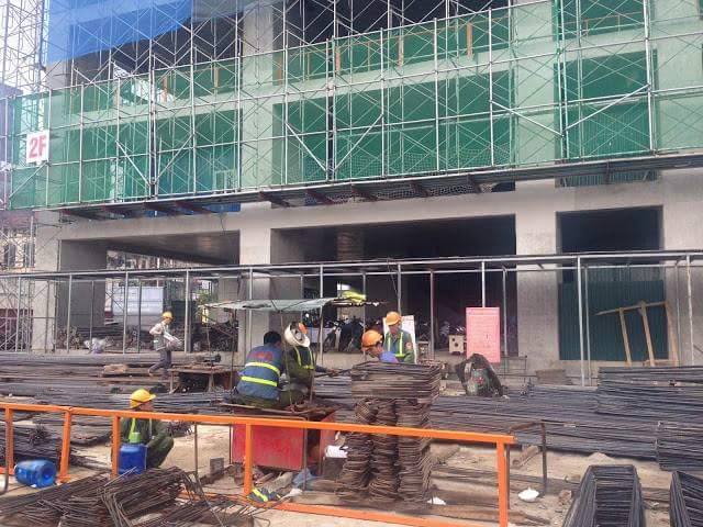 Dự án xây xong tầng 8, đang triển khai sàn tầng 9