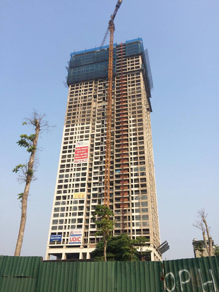 Dự án đang thi công tới mặt sàn tầng 48