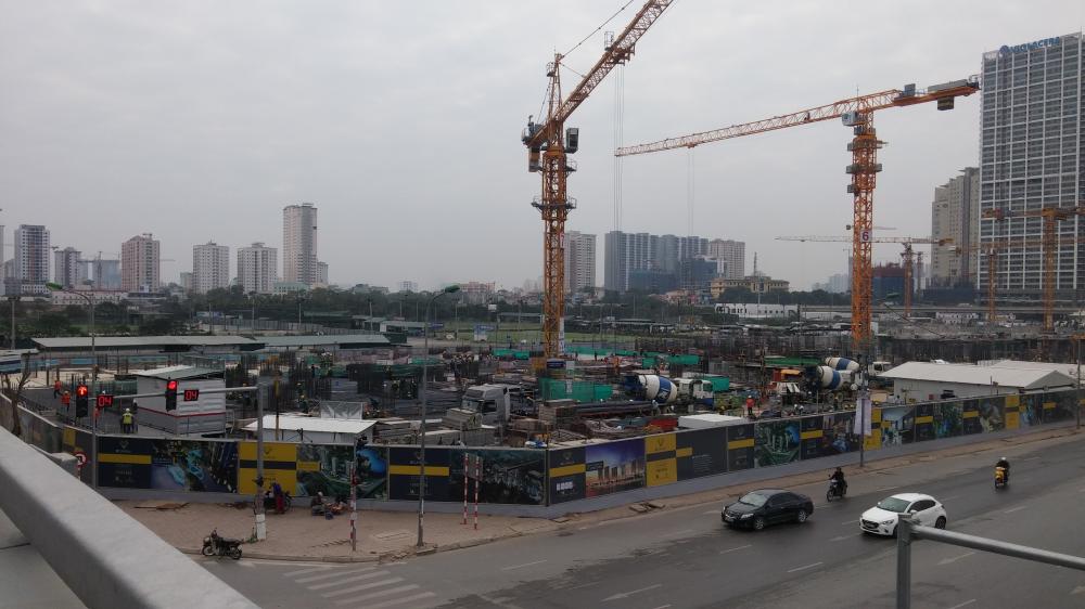 Dự án đang thi công mặt sàn tầng 1