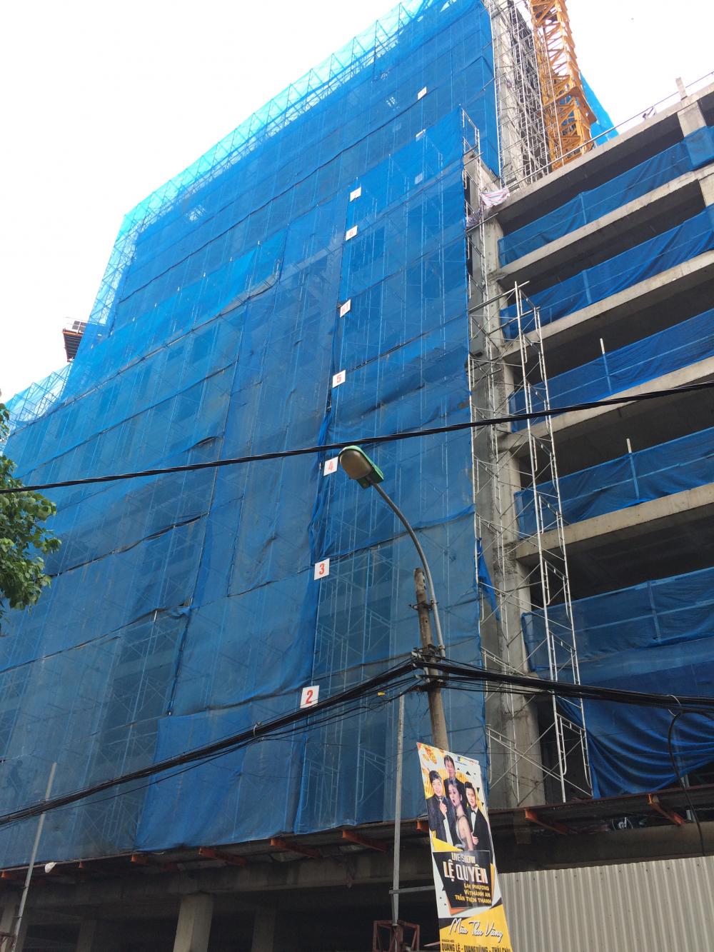 Dự án xây xong khối đế, đang thi công tới mặt sàn tầng 12