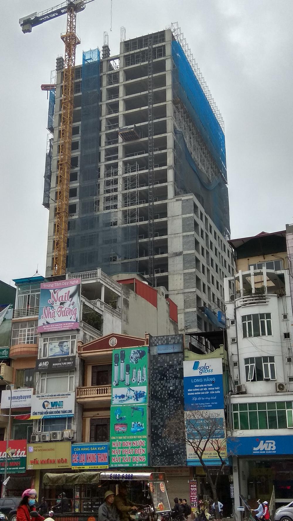 Dự án đang thi công tới tầng 25 và mặt sàn tầng 26