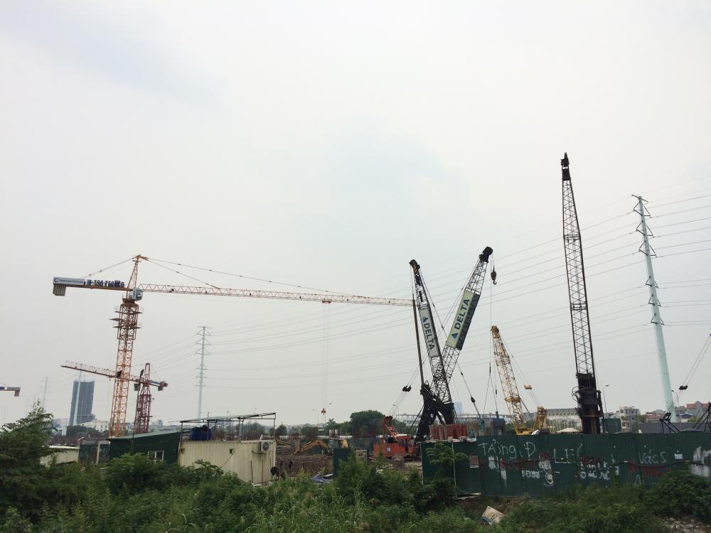 Dự án đang tiếp tục thi công móng hầm