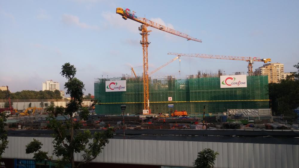 Dự án đang thi công tới mặt sàn tầng 3